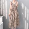 Printed women's cotton and silk nightgown large size sweet floral pajamas sleeveless loungewear summer thin can be worn outside