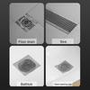 1 Roll Disposable Hair Drain Stickers Waterproof Fiberglass Floor Drain Sticker Mesh Filter Hair