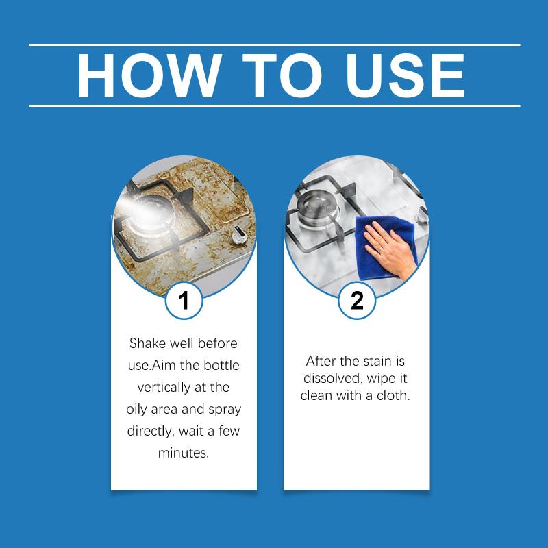 

Kitchen Oil Cleaner Stove Daily Cleaner 120Ml Spray All Purpose Effective Degreaser For Post-Cooking Cleanup Range Hood Exhaust