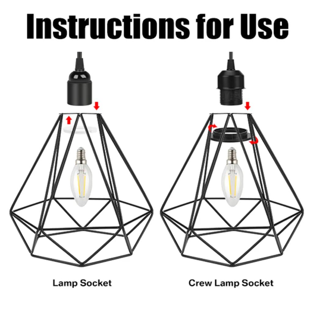 New Vintage Black Iron Pendant Light Fixture with Stylish Industrial Lampshade for Modern Kitchen or Bedroom Illumination