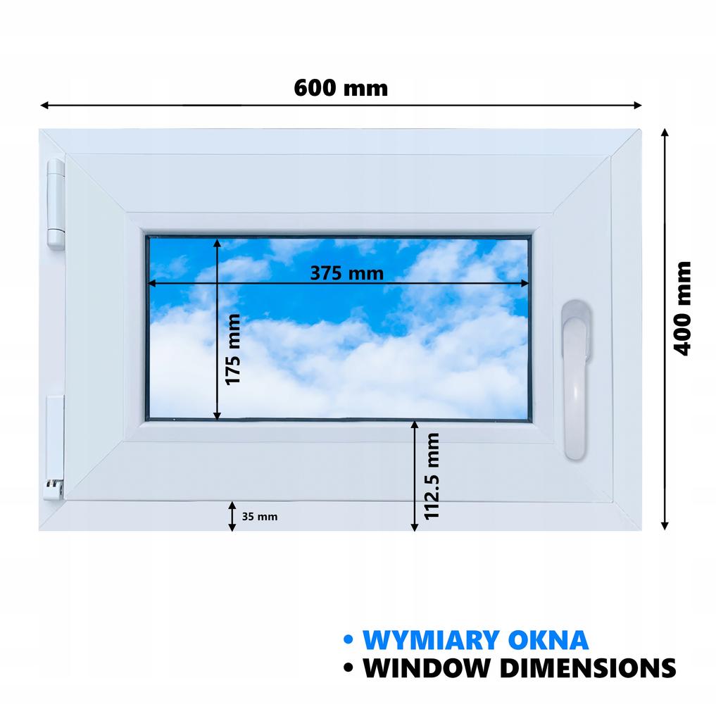 PVC-Fenster Golden Oak 60x40 LINKS neu 600x400 mm Dreh-Kipp-Doppelverglasung