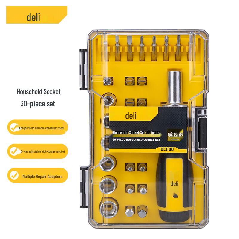 Deli 30-in-1 Precision Ratchet Screwdriver Set