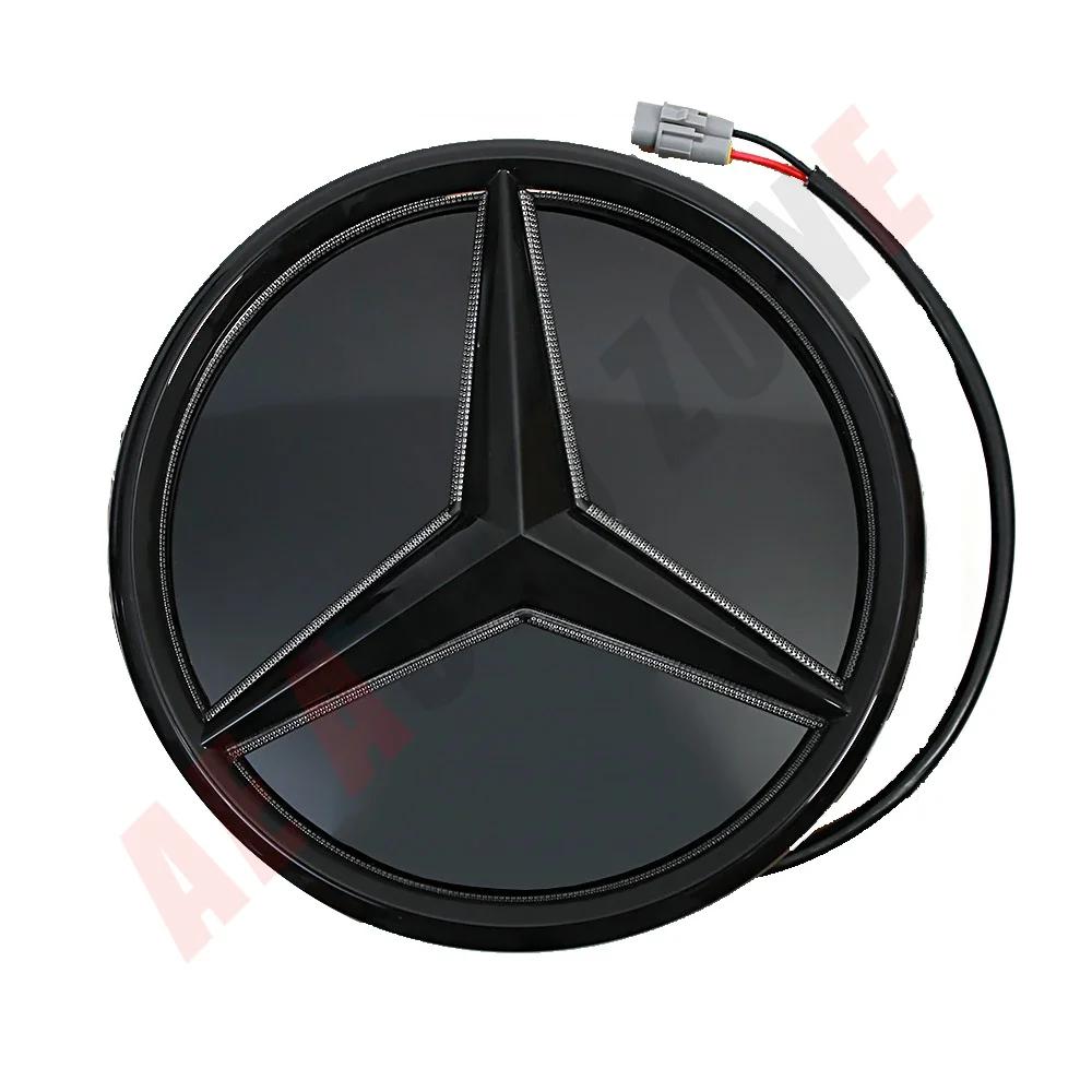 Bilklistermärke För Mercedes Benz GLC X253 GLE W167 GLS X167 V W447 Silverkant Nyaste 3D Och Svart Kant LED Spegel Grill Stjärna