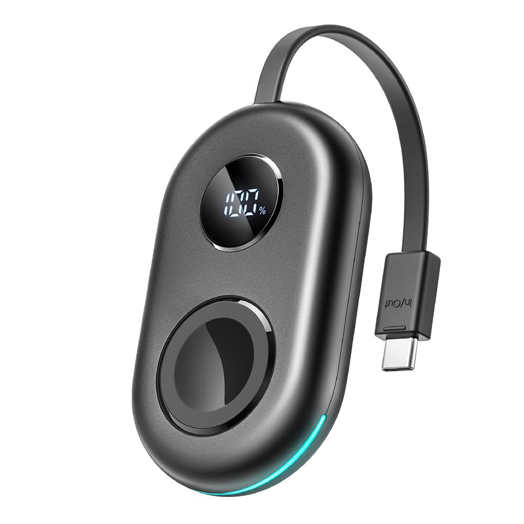 Powerbank 2500mAh with Apple Watch 3W Charger and USBC Cable, Black