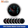 7 Colors Backlight 52mm Voltmeter Fuel Level Water Level Oil Temp Gauge With Warning Light Universal For 12V 24V Boat Car Marine