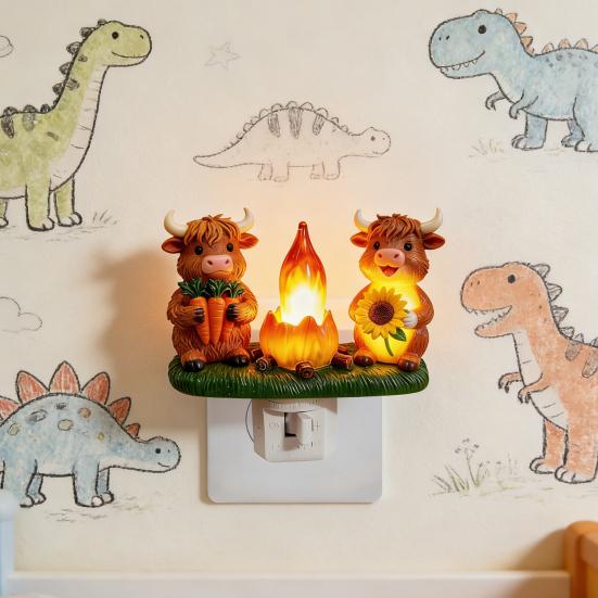 Easter Night Light Animal-Shaped Soft LED Lamp Colored Glass Lampshade Bedroom Atmosphere Lighting Living Room Dorm Party Decor