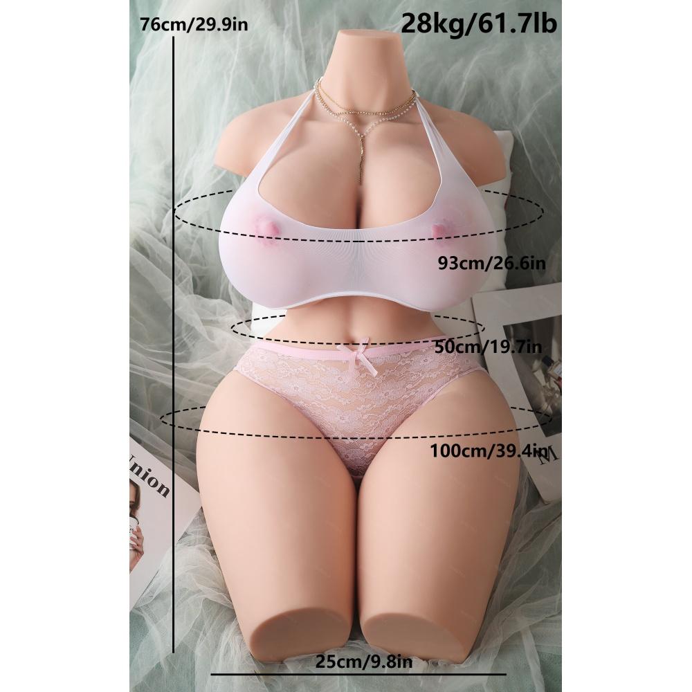 28KG Körper Sexpuppe für Männer Torso Halbkörper Sexspielzeug TPE Realistisch Sexy Dall Vagina Große Brust Po Spielzeug für Erwachsene