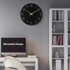 Wall Clock Black Battery Operated Silent Non Ticking Simple Minimalist Rose Gold Numbers Clock Decorative Wall Clock