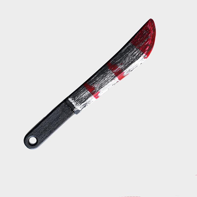 Falešný nůž s falešnou krví Rekvizita Plastová Halloweenská rekvizita Nůž Hračka Pro Scream Rekvizity Nůž Strašidelné Kostýmové Doplňky Make-up Párty