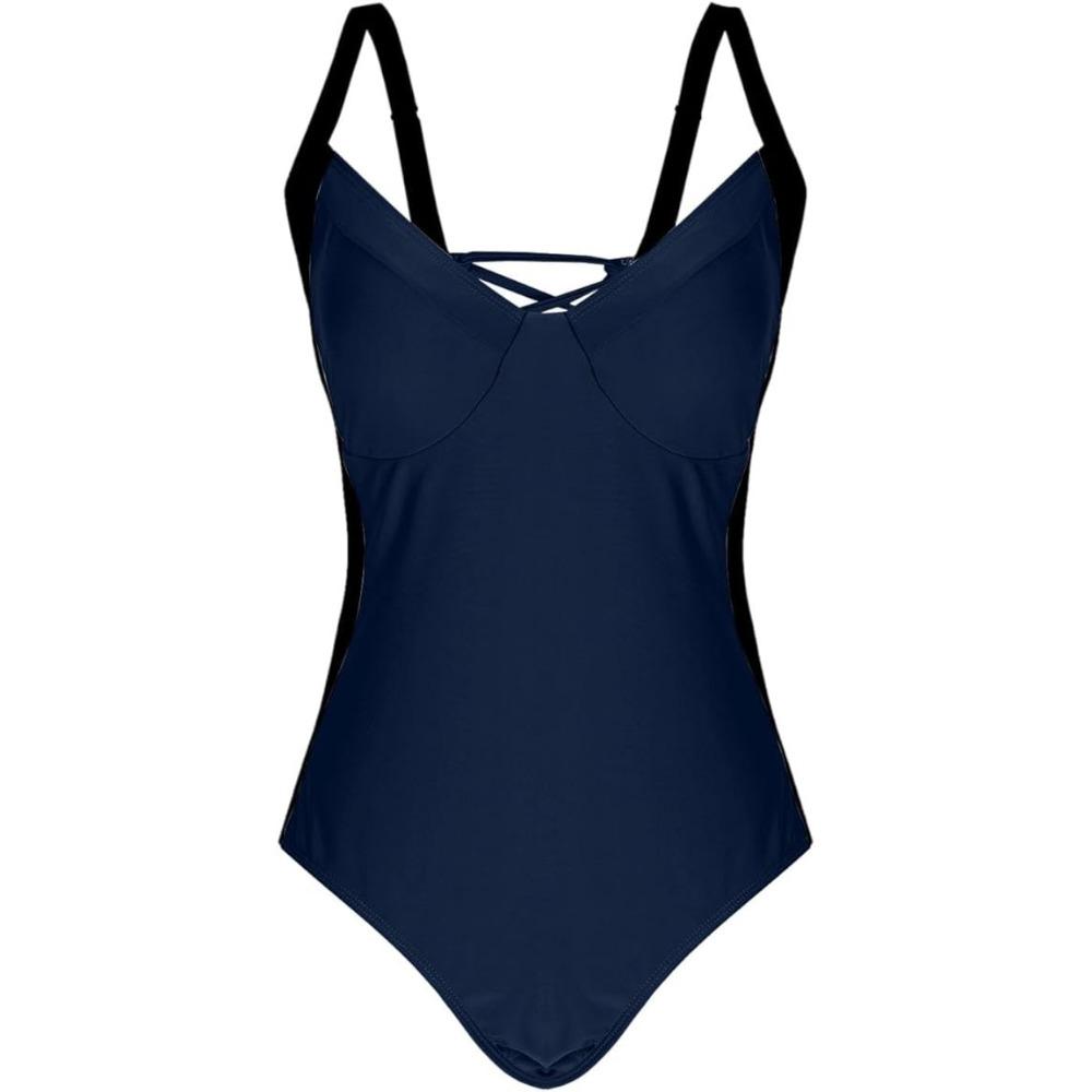 Hollow Bodysuit Swimsuit Slim Fit Jumpsuit Bikini Simple Bathing Swimwear  Beach