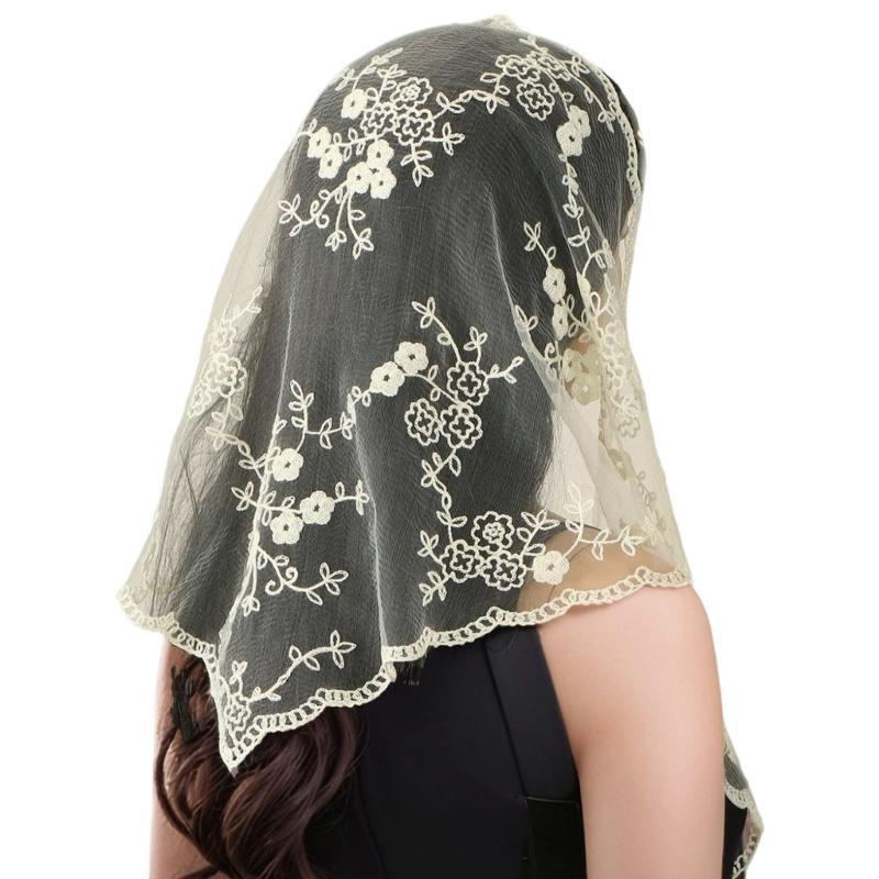 Elegant Lace Bandana For Women Breathable Polyester Fabric Hair Accessory For Daily Wear