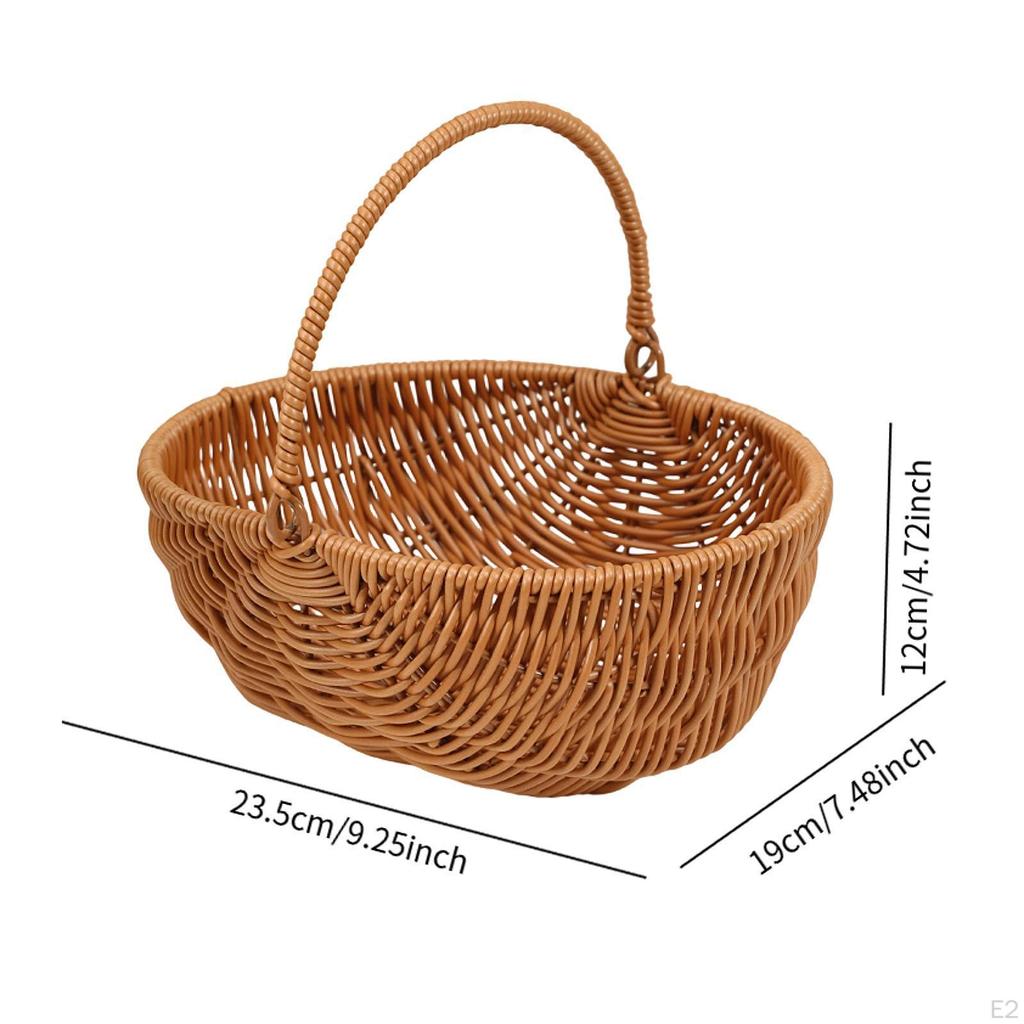 Geflochtener Picknickkorb Obst Praktisch Leicht Haltbarkeit, Dekorativ, Tragbar Organisation