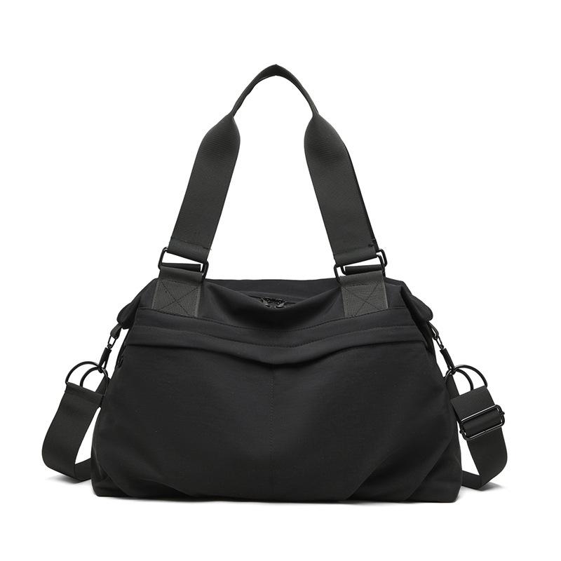 

Вместительная однотонная сумка через плечо женская дорожная нейлоновая сумка-кроссбоди чёрный
