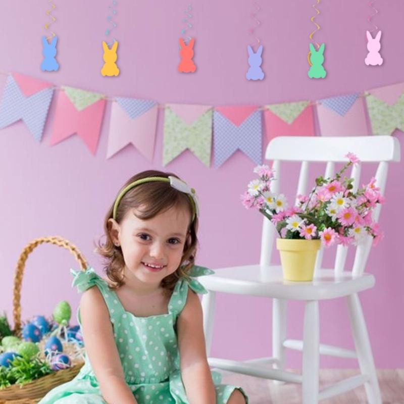 Easters Eggs Letter Garlands Hanging Banners for Home School and Event Decoration Store Window Display Accessories