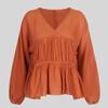 Shop   Women S blouSe Up To Size 88 Body CoVer V Neck Shirred Flare Ean Wbl A018