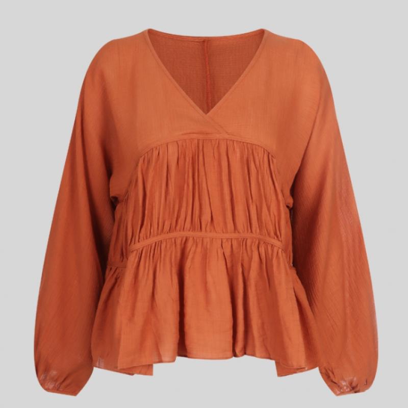 Shop Women S blouSe Up To Size 88 Body CoVer V Neck Shirred Flare Ean Wbl A018