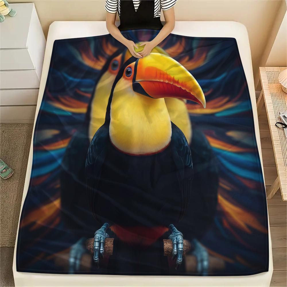 1 Peça Manta de Flanela com Estampa de Desenho Animado, Alta Qualidade Confortável para Todas as Estações, Decoração de Casa, Calor e Conforto, Perfeita para Presente de Natal Aniversário