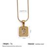 Stainless Steel Electroplated 26-Letter Pendant Necklace with Round Snake Chain