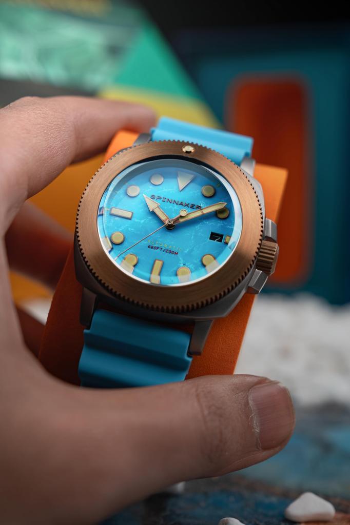 Watch Haru Titanium Bronze Blue [Spinikar] SP-5145-04 Men's [Used]