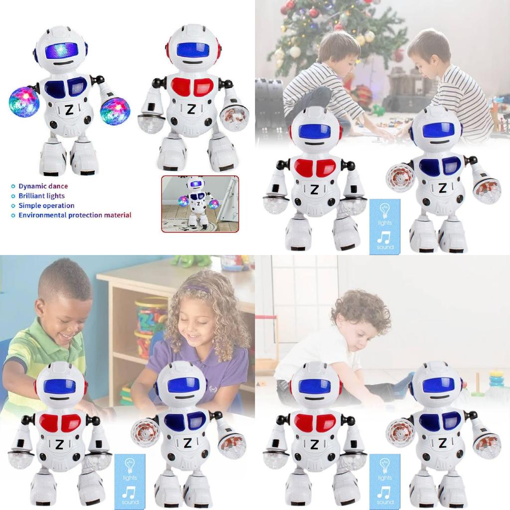 Interactive Musical Dancing Robot Drum Toy For Kids With Colorful Lights And Sounds