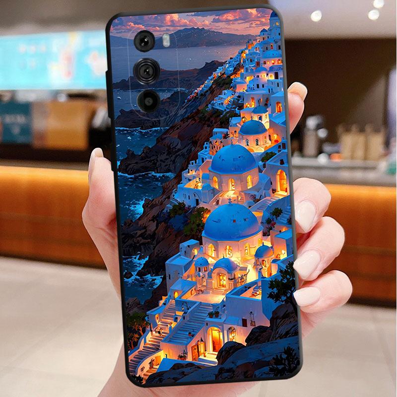 Phone Case For Motorola Edge 50 40 Pro 60 50 40 30 Ultra Neo Fusion Moto G Play G Stylus G Power G Greece Turkey Italy Scenery
