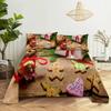Santa Claus Three Piece Bedding Reindeer Christmas Decoration Quilt Cover