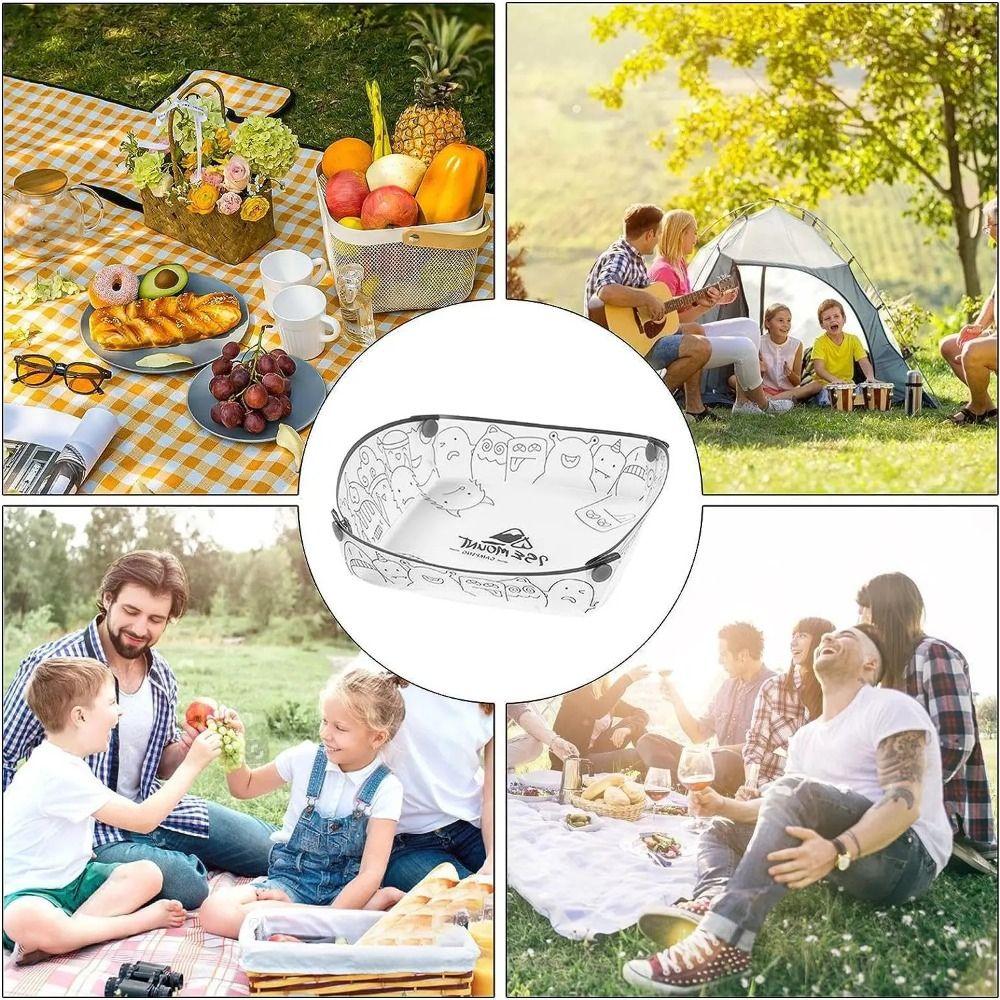 Lightweight Outdoor Foldable Tableware Multi-purpose Camping Folded Dish Foldable Bowl for Camping