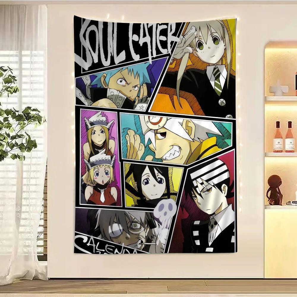 SSoul EEater Anime Cartoon Tapestry Art Science Fiction Room Home Decor Wall Hanging Sheets