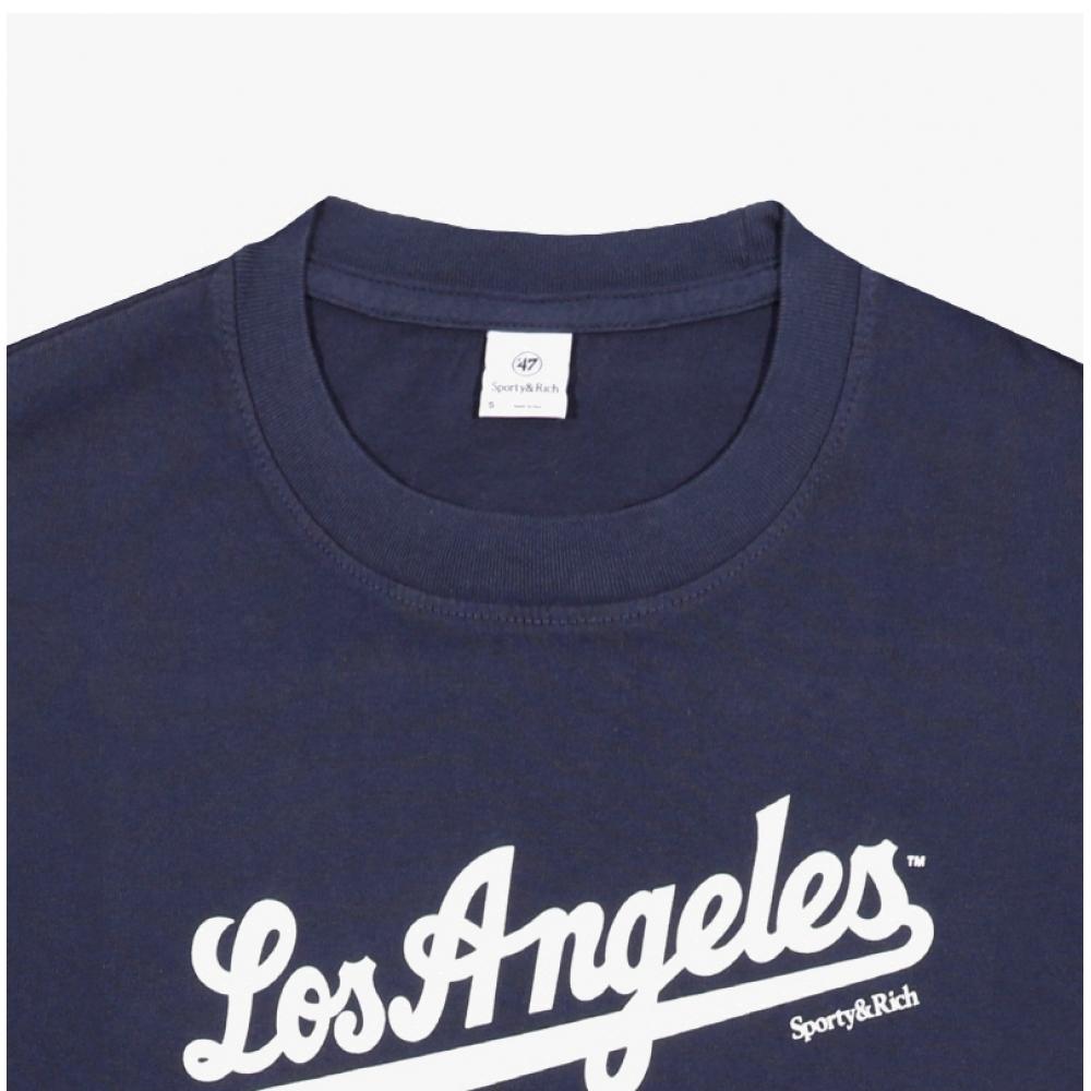 Sporty   Rich Dodgers Dark Navy Short Sleeve Tee To043627667bl106