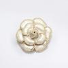Elegant Vintage Pearl & Black Rose Brooch for Oversized Sweaters