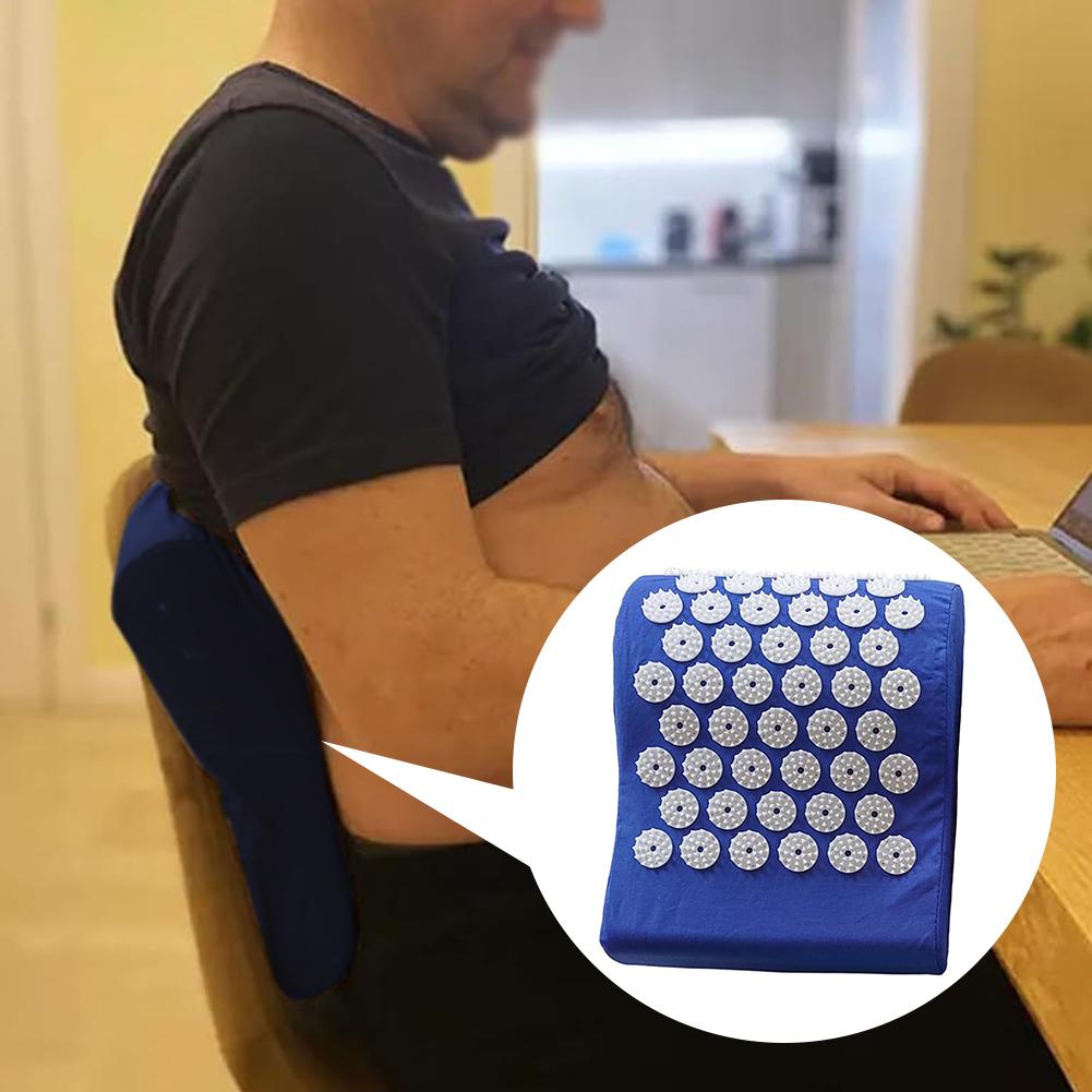 Low Back Pillow With Large Touchpoints Rectangle Home Acupressure Pillow Washable Stress Relief Pillow For Back Pain