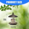Iron Bird Feeder for Outdoor Garden Wild Bird Observation Hanging Feeder with Roof for Safe Backyard Bird Feeding Sation
