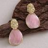 Korean Style Pink Waterdrop Stud Earrings For Women Fashion Romantic Sweet Jewelry Accessories Brincos Girl Gift