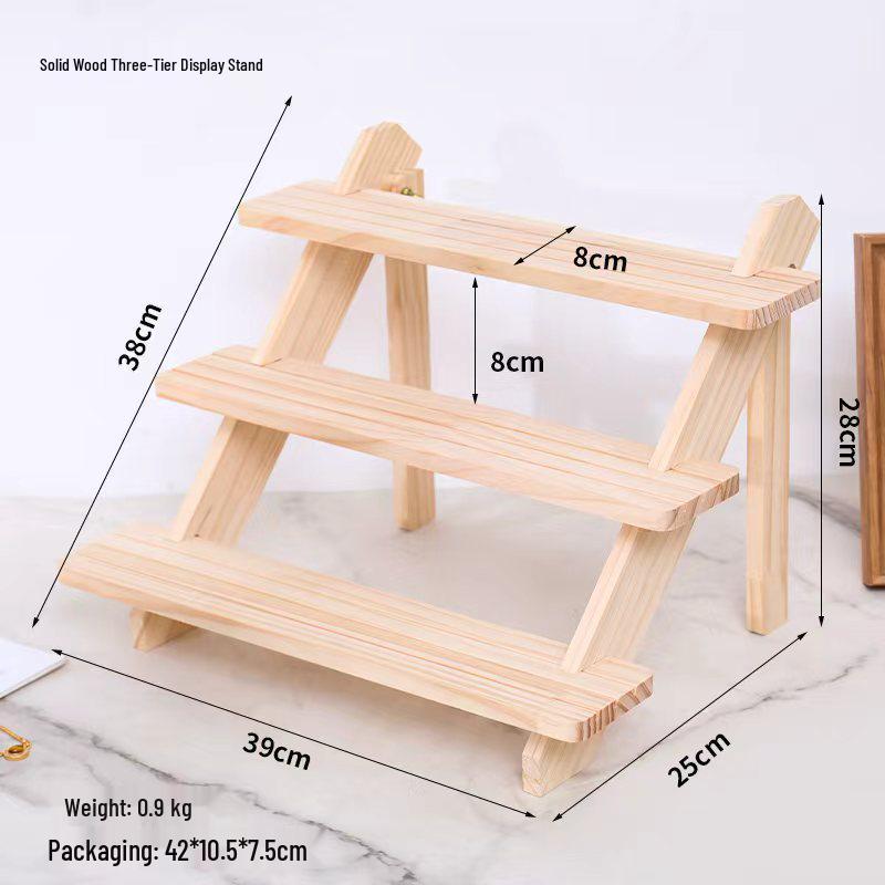 Multi-layer Solid Wood Jewelry Stand for Earrings, Rings & Accessories
