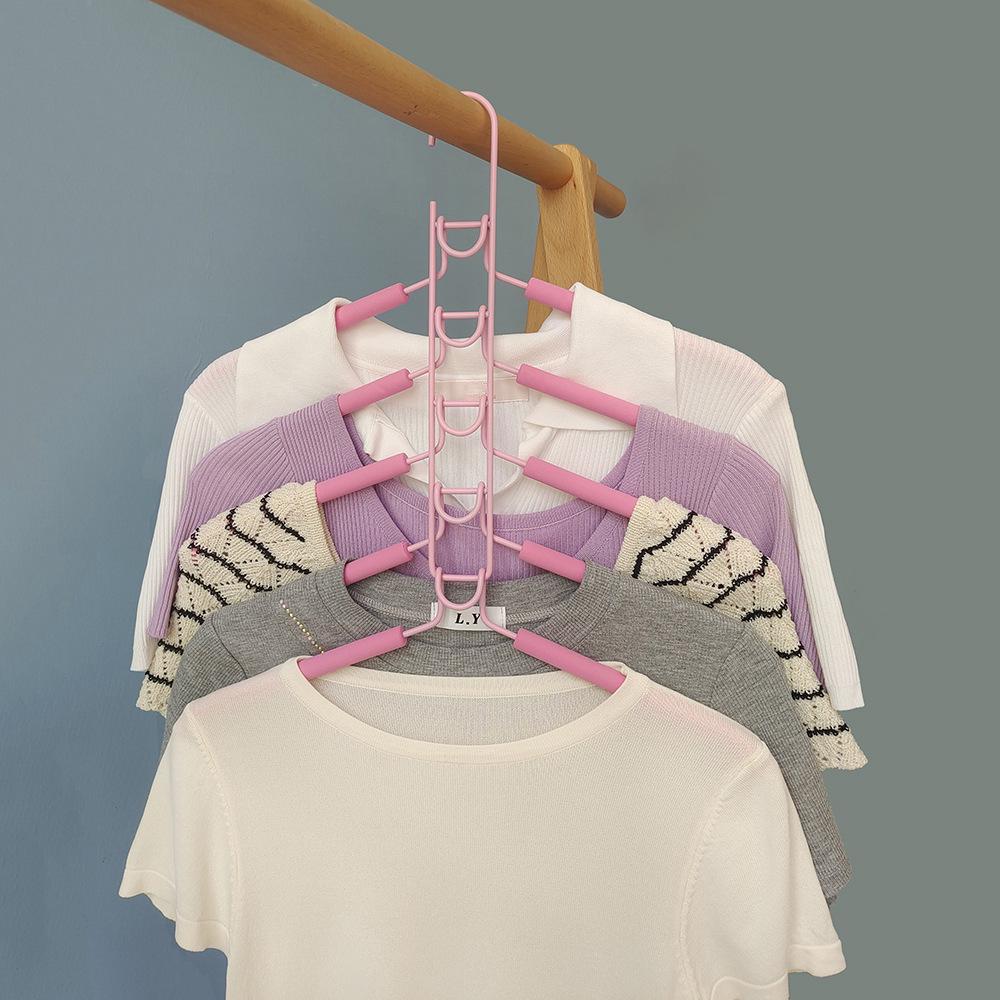 

Multi-functional Detachable Anti-slip Foam Hanger for Home Wardrobe Organization рожевий