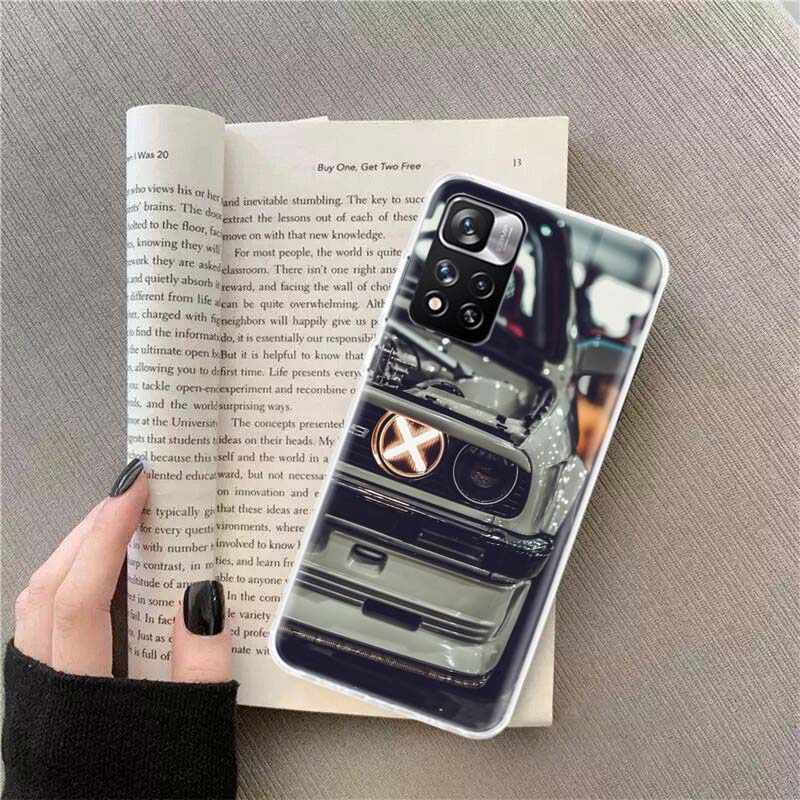 Car for B- Bmwes-S E30 Phone Case For Redmi Note 13 12 Pro Plus 14 15 Pro 5G 11 11T 11E 11S 10 Pro 10S 9 9S Cover Cell Clear TPU