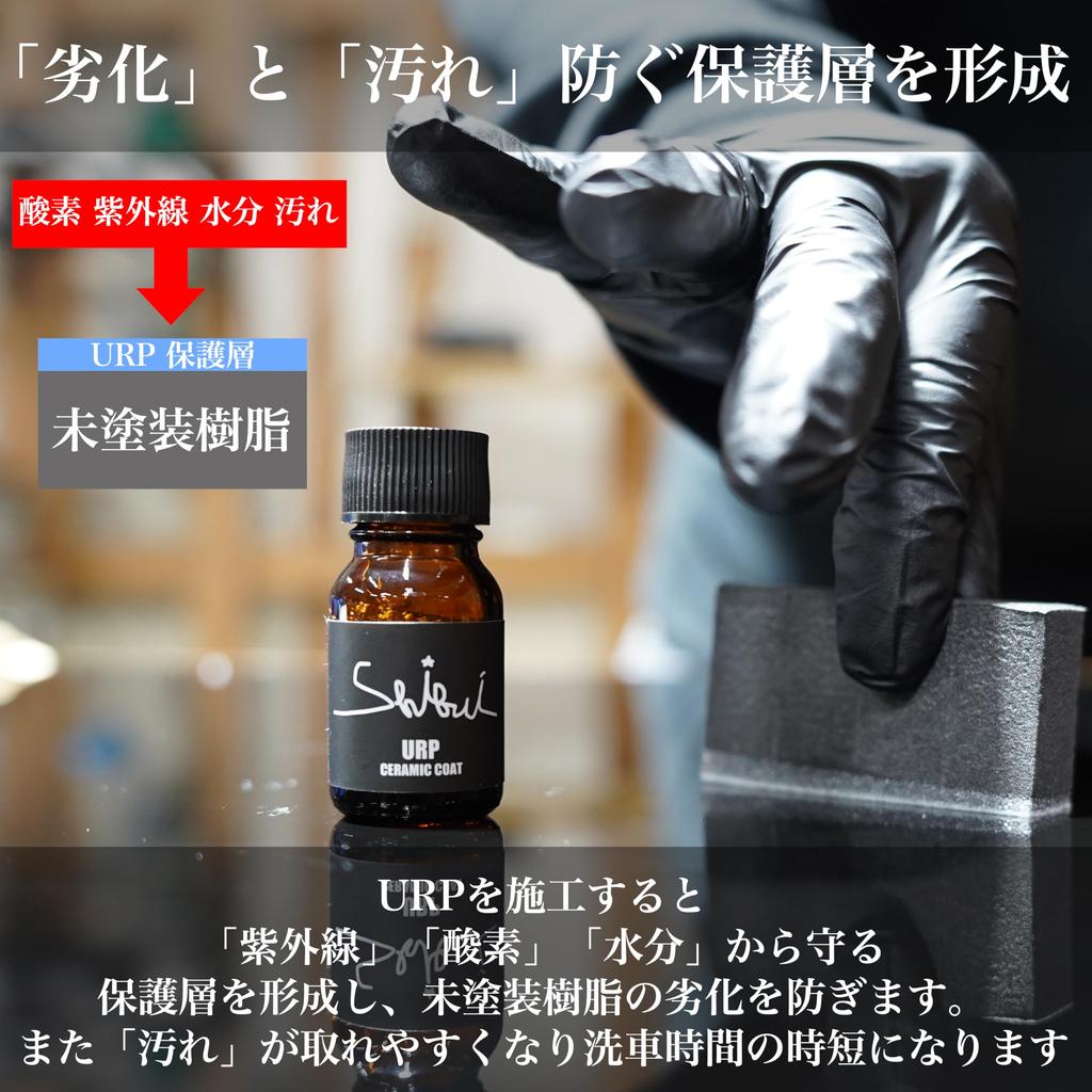 SHIBUI URP CERAMIC COAT Ceramic Coating for Unpainted Restores Black Prevents Can be Used on Clear and Smoke Motorcycles Resin, Resin,