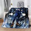 J-Jujutsu Kaisen Cartone Animato Anime Plaid Coperta Bambini Super Morbida per Divano Viaggio Divano Picnic Coperta in Flanella Regalo di Compleanno