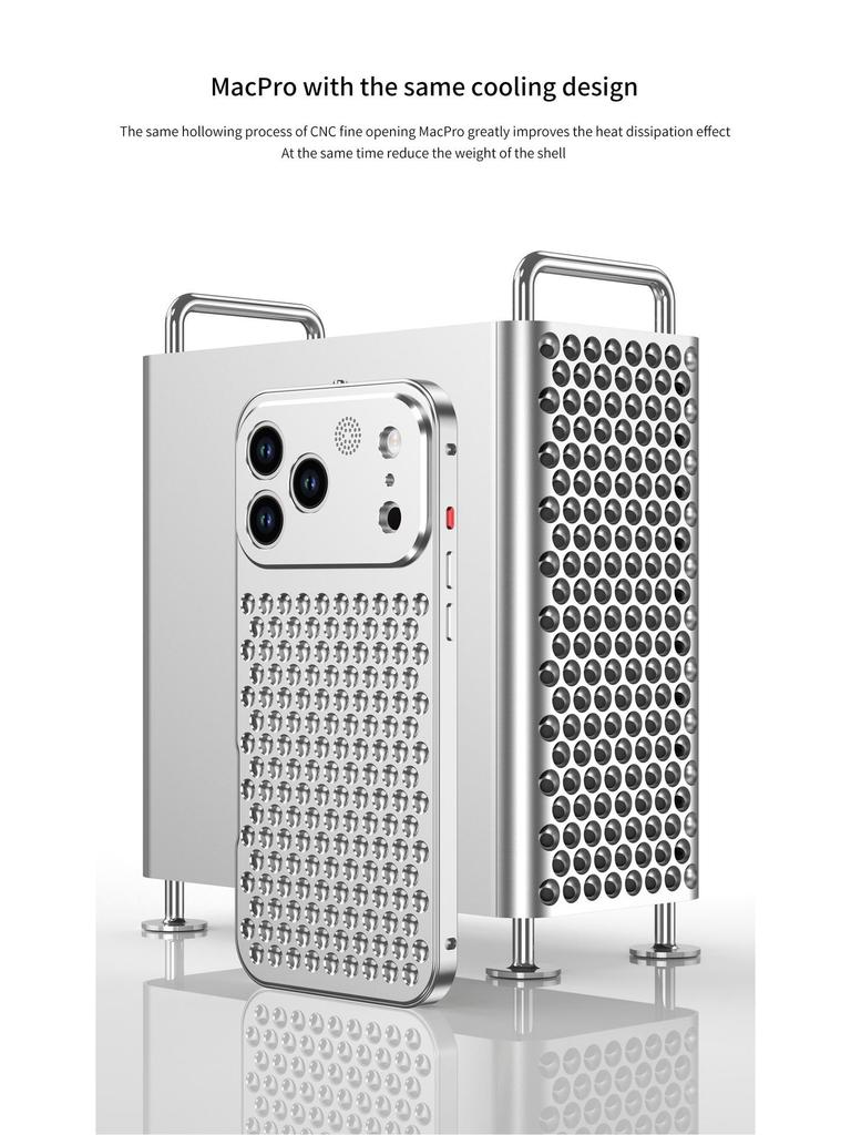Cross-border Compatible Aroma Cooling Aluminum iPhone Case for 14/15/16/17 Pro Max