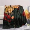 1PC Soul Eater Print Flannel Blanket, High quality Comfortable for All Seasons, Home Decor, Warmth and Comfort, Perfect for Christmas Gifts172