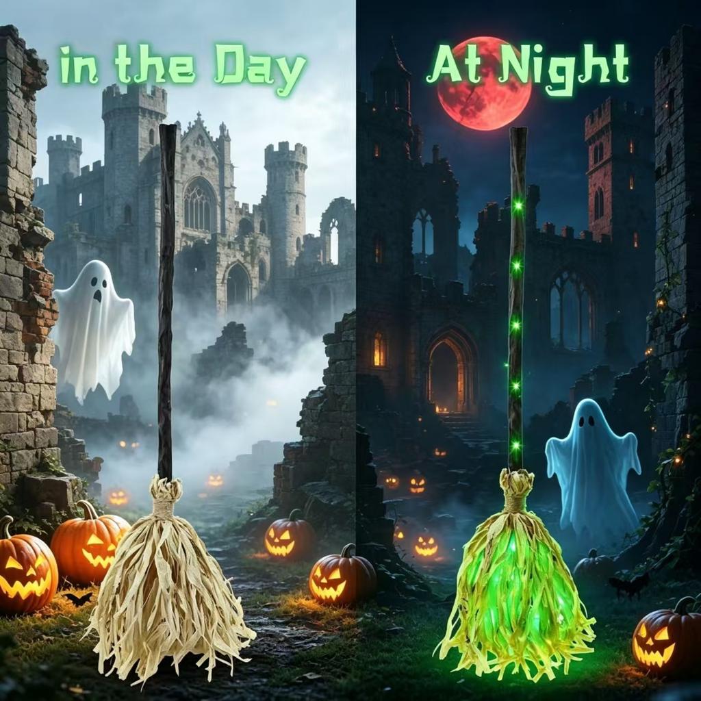 Halloween Witch Decoration - Light-Up, Walking & Dancing, Requires 3 AAA Batteries