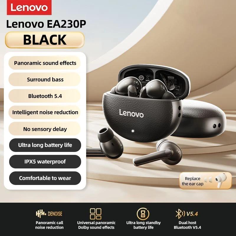 

Lenovo EA230P TWS In Ear Wireless Headphones Bluetooth 5.4 Earphones Stereo Music Call Noise Reduction Earbuds Sport Game Headset чорний