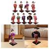 Ethnic Japanese Geisha Girl Statue Miniature Figurine Free Standing Kimono Doll Asian Geisha Doll for Home Office Decoration