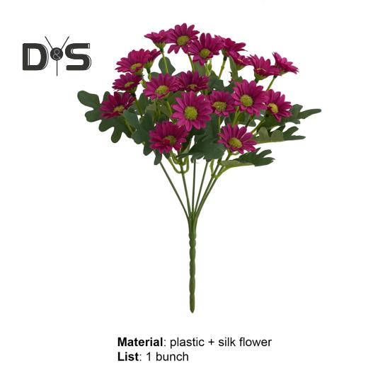 Artificial Flower Plastic Beautiful Bright Colored Aesthetic Simulation Chrysanthemum