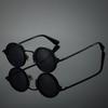 Vintage Round Sunglasses Men New Fashion Punk Gradient Decor Shades Women Trendy Luxury Brand Design Outdoor Sun Glasses
