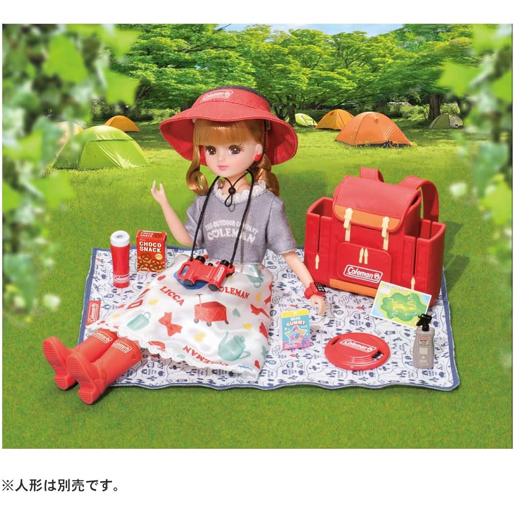Takara Tomy Licca-chan LG-07 Camping and Backpack Set Doll Toy for Pretend Play Ages 3 and Up