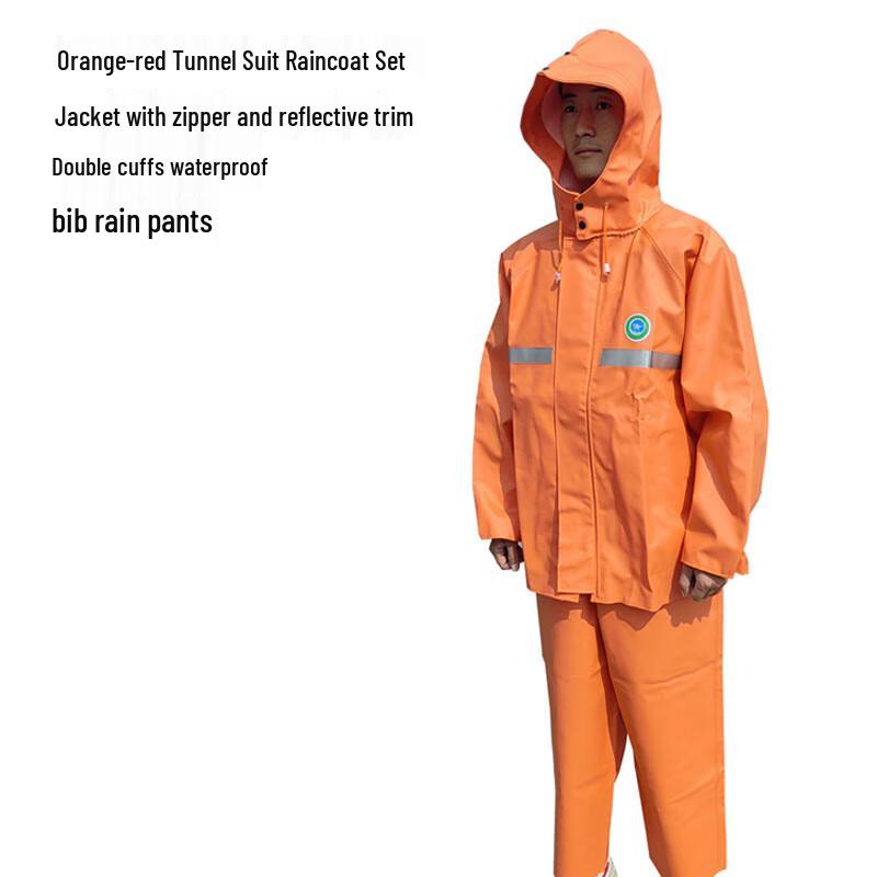 Heavy-Duty Miner s Reflective PU Rain Suit