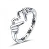 Punk Geometric Irregular Liquid Lava Waterdrop Shaped Open Rings For Women Vintage Silver Color Metal Rings Personality Jewelry