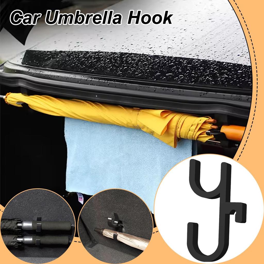 Car Umbrella Hook 2 Pieces Auto Seat Hanger Purse Umbrella Hat Organizer for Road Trip Travel Baby Stroller Golf Cart Men Women
