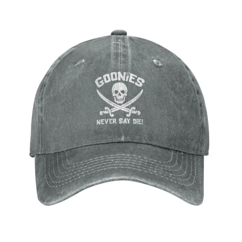 Custom Classic Cotton Goonies Baseball Cap for Unisex WomenBreathable Gothic Skull Dad Hat Performance